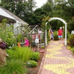 children in garden