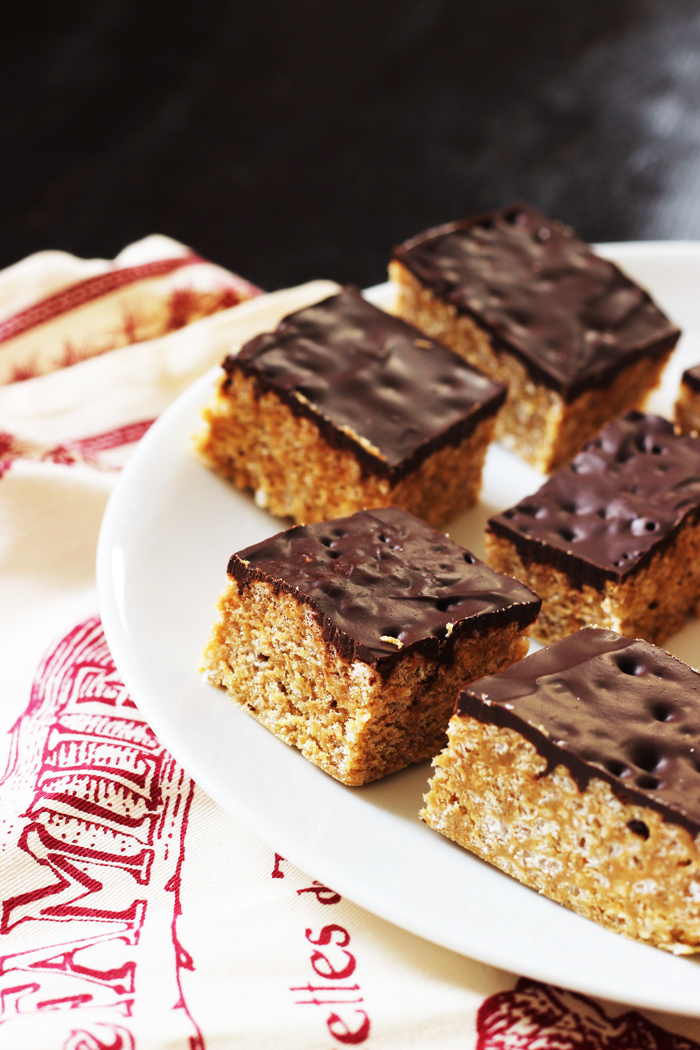 chocolate-topped rice crispy bars