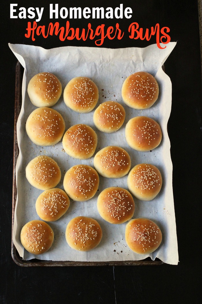 hamburger buns on a tray