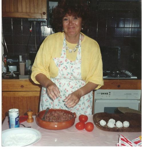 Michele making boules de picolat in 1993