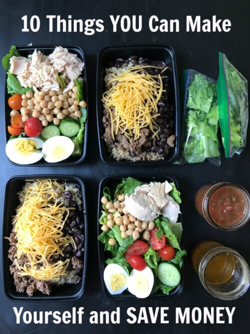 Meal prep boxes filled with different types of food.