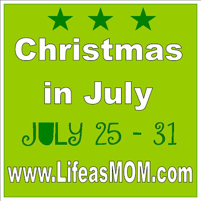 green banner for christmas in july.