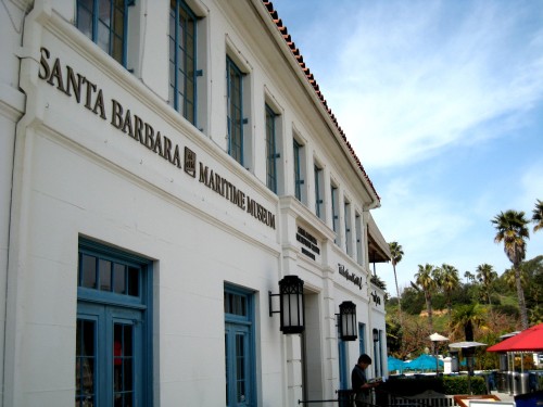 A close up of the Maritime Museum in Santa Barbara.