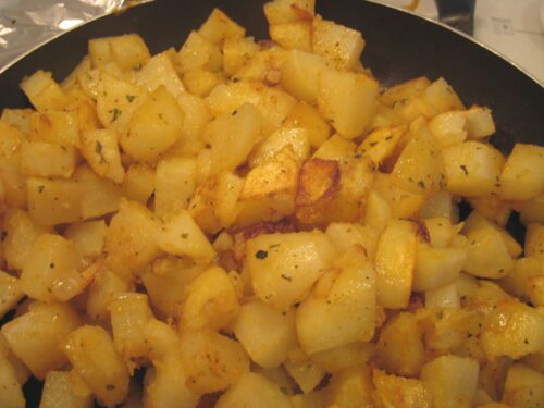 skillet of home fries