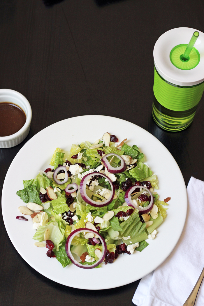 Simple Romaine Salad with Cranberries & Feta | Life as Mom