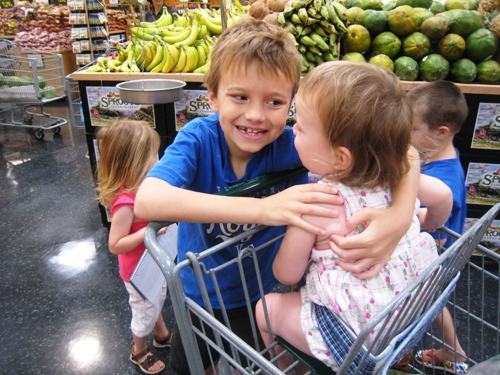 grocery shopping with kids