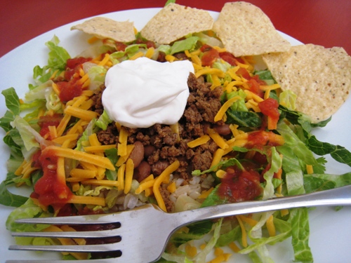A plate of Taco Salad