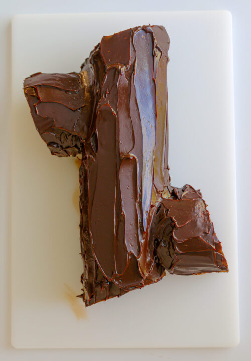 finished frosted cake roll.