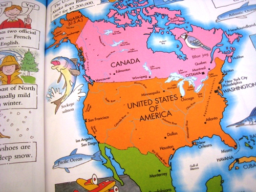 Map of North America.