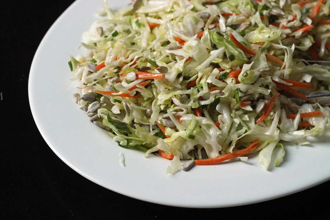 plate of simple coleslaw