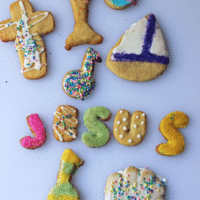 decorated jesus cookies for easter