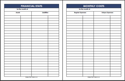 Keep Track of Financial Stats and Monthly Costs