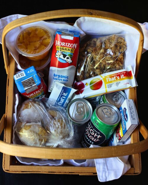 family basket for breakfast.