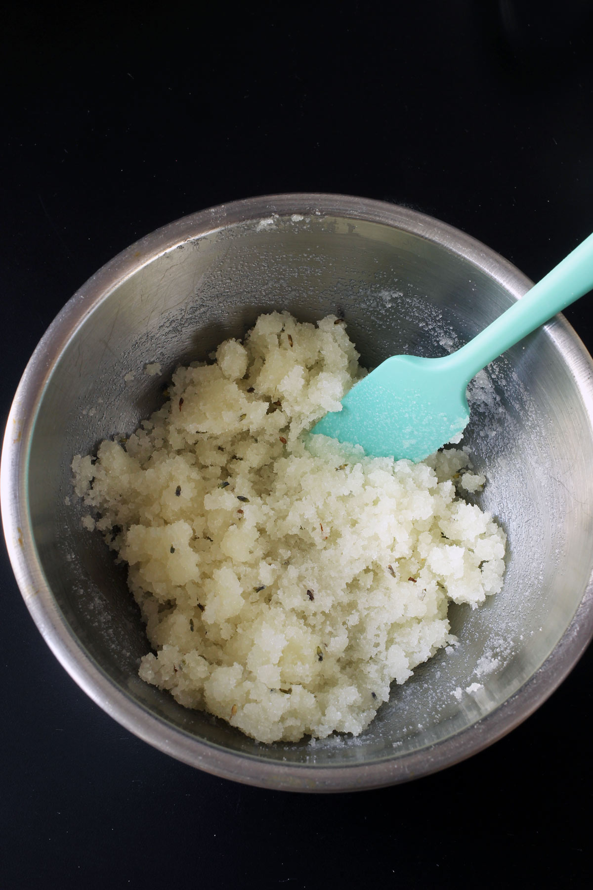 How To Make Lavender Hand Scrub Life As Mom Gift Ideas   Lavender Scrub In Bowl 