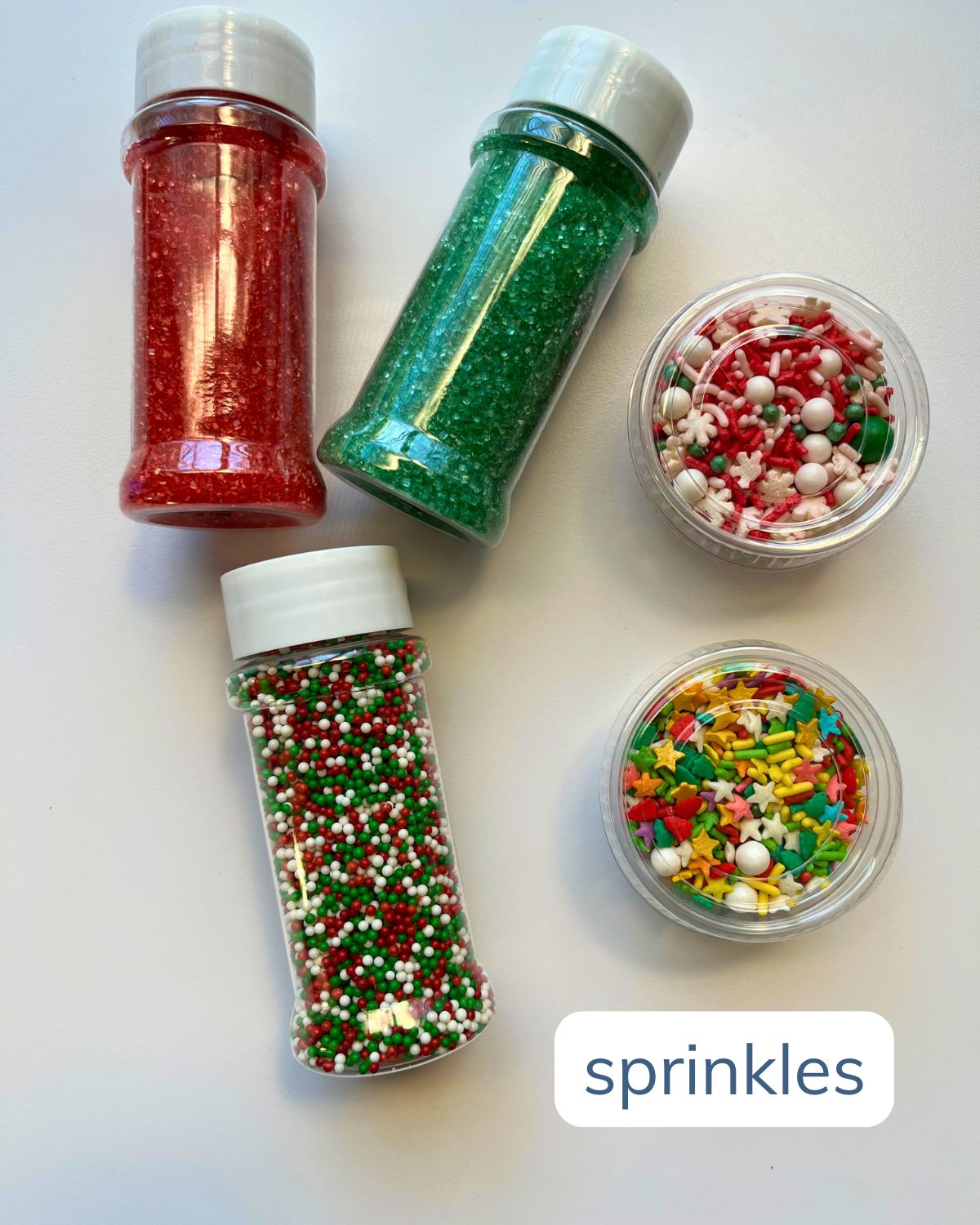 array of sprinkles.