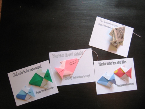 Origami Fish Valentines