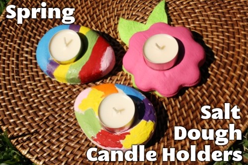 Spring Salt Dough Candle Holders | Life as Mom