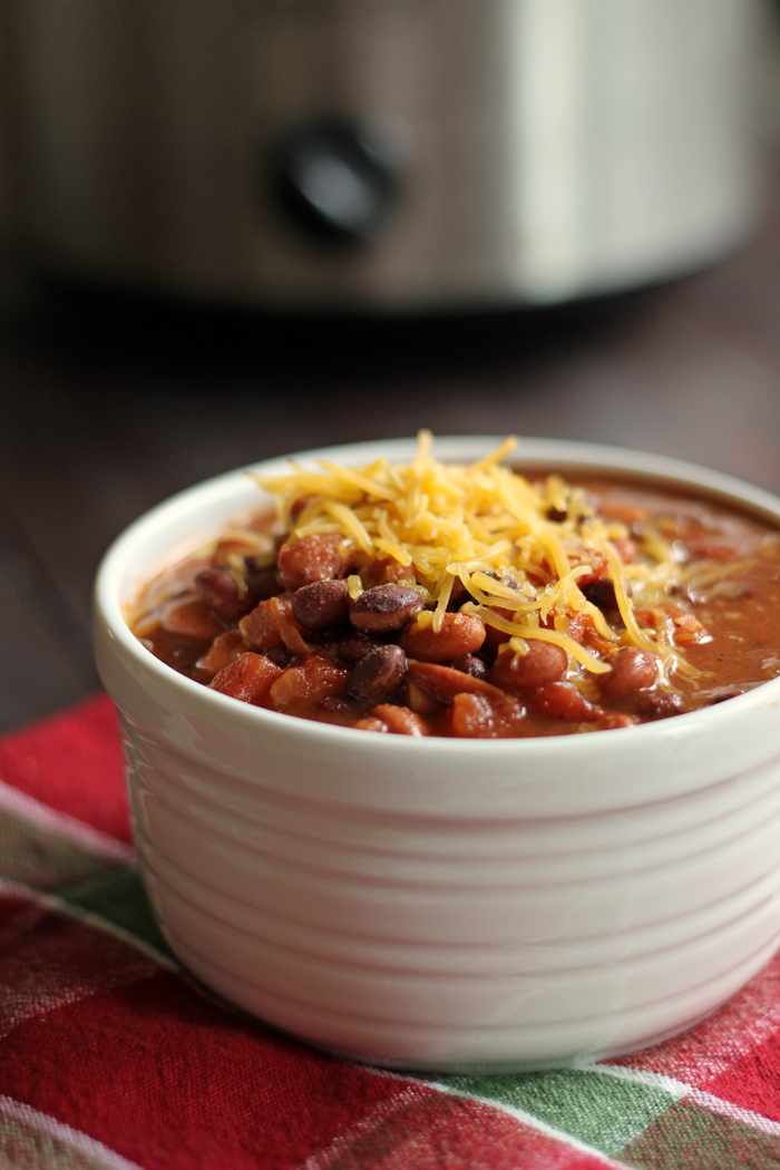 bowl of taco soup on plaid napkin