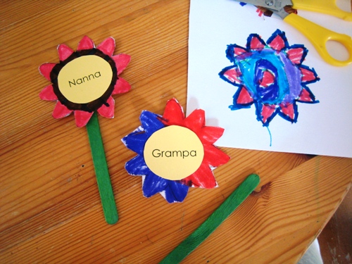 child's flower pot placecards