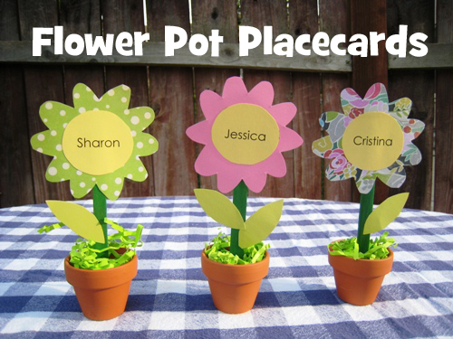 flower pot placecards