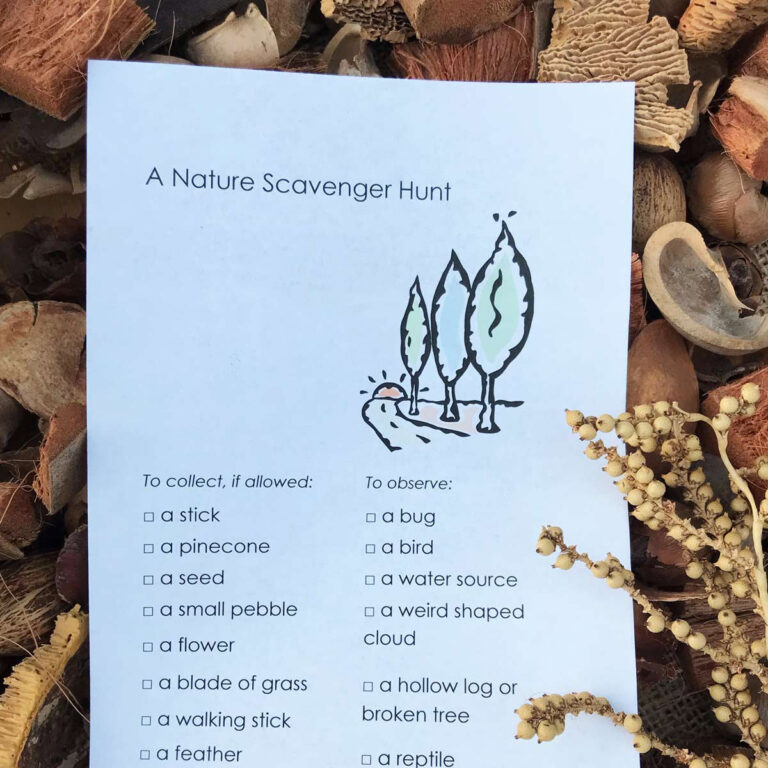 Nature Scavenger Hunt: Free Printable