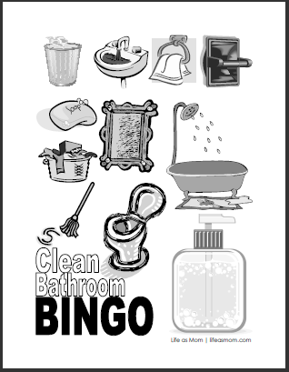 clean bathroom bingo