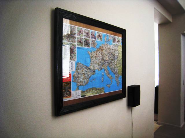 custom framed map