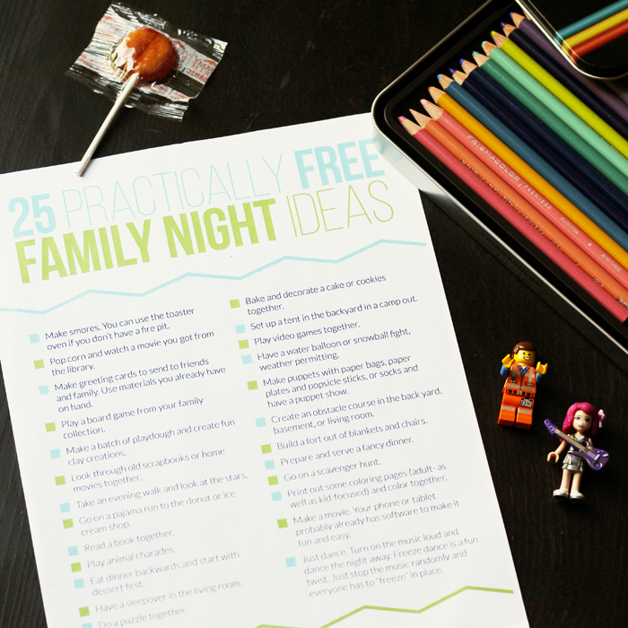 Practically Free Family Night Ideas | Life as Mom