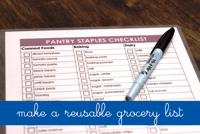 Make A Reusable Grocery List To Save Time In The Kitchen Good