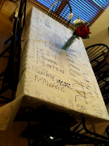 DIY Christmas Gift Canvas Tablecloth