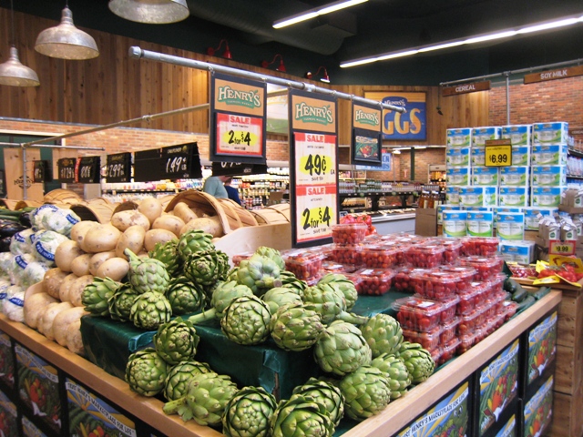 Grocery store produce section