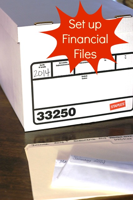 Set Up Financial Files for the Year