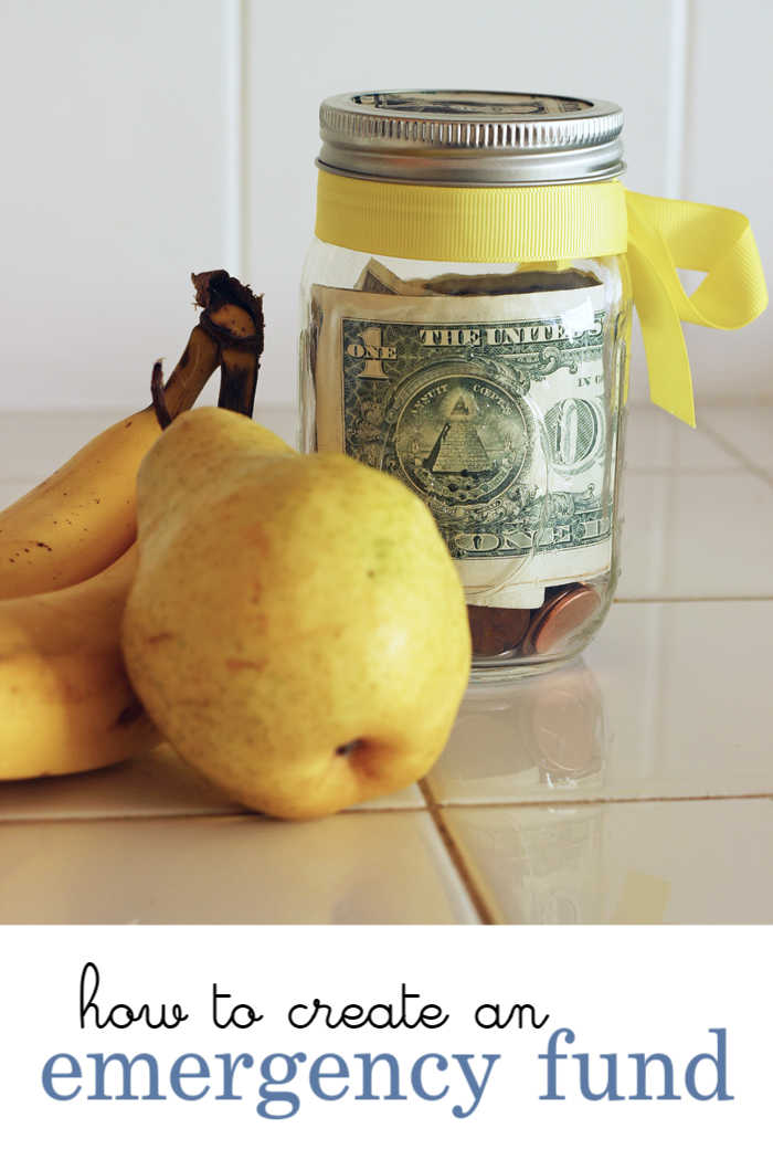 Bananas, pears, and jar of money on kitchen counter.