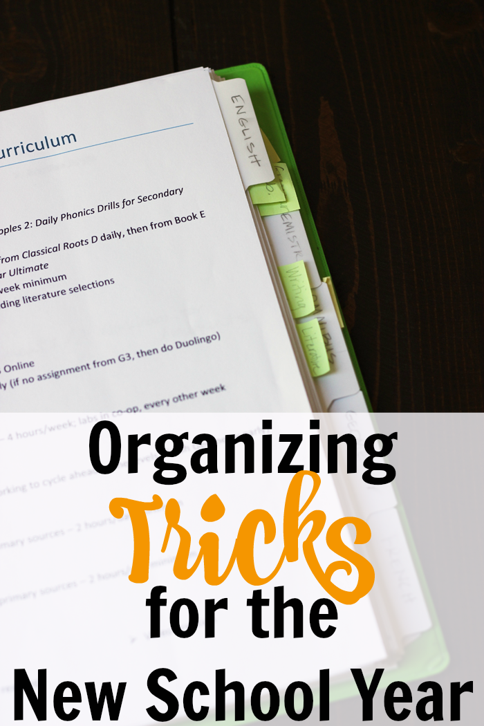 Organizing Tricks for the New School Year | Life as Mom