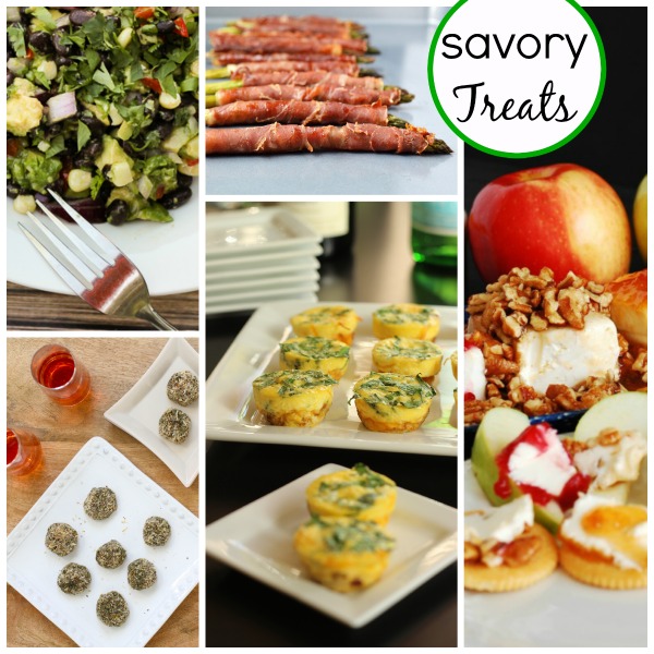 a collage of different savory treats