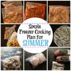 Simple Freezer Meals for Summer - Cooking Plan