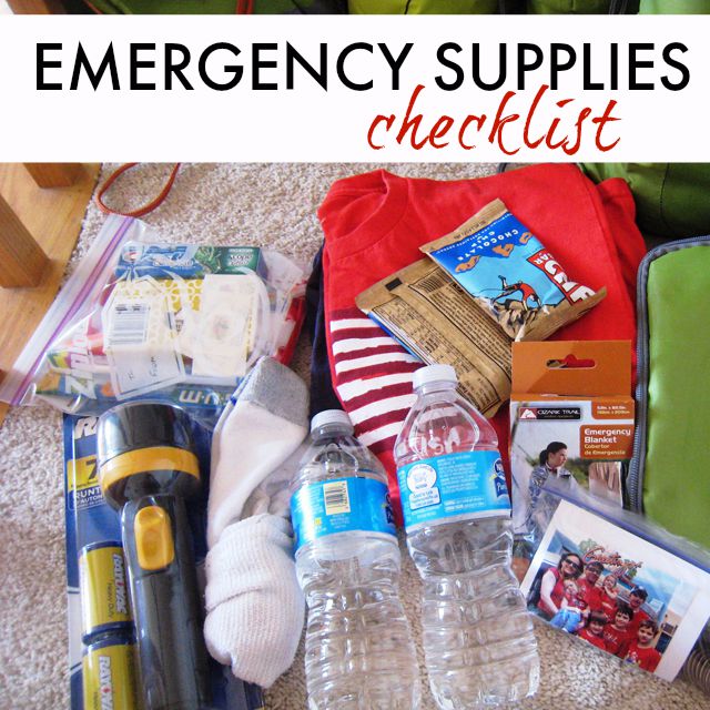 Emergency Supplies Checklist