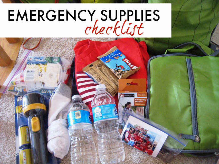 emergency supplies checklist