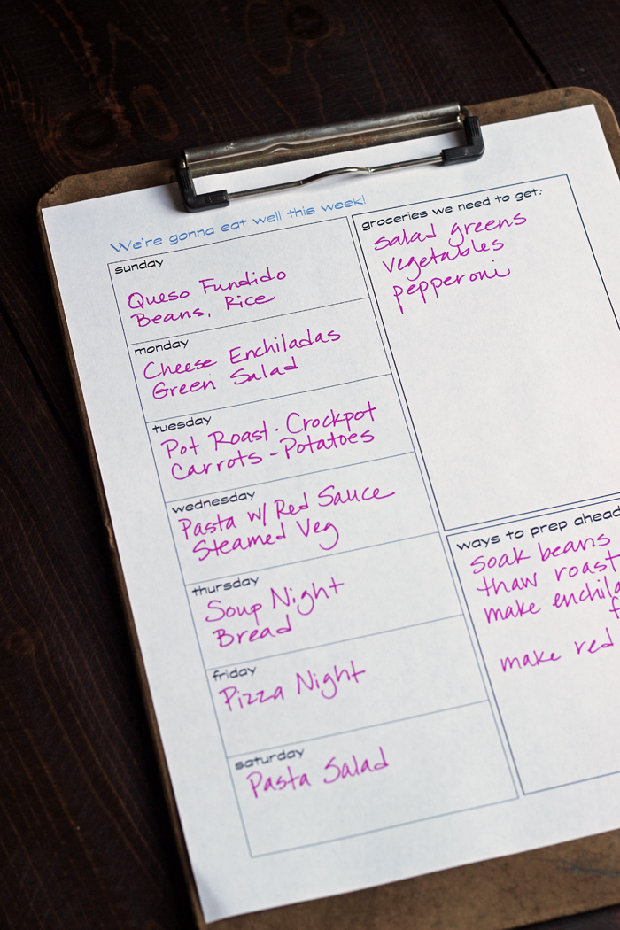 A FREE Printable Meal Planner - Life as Mom