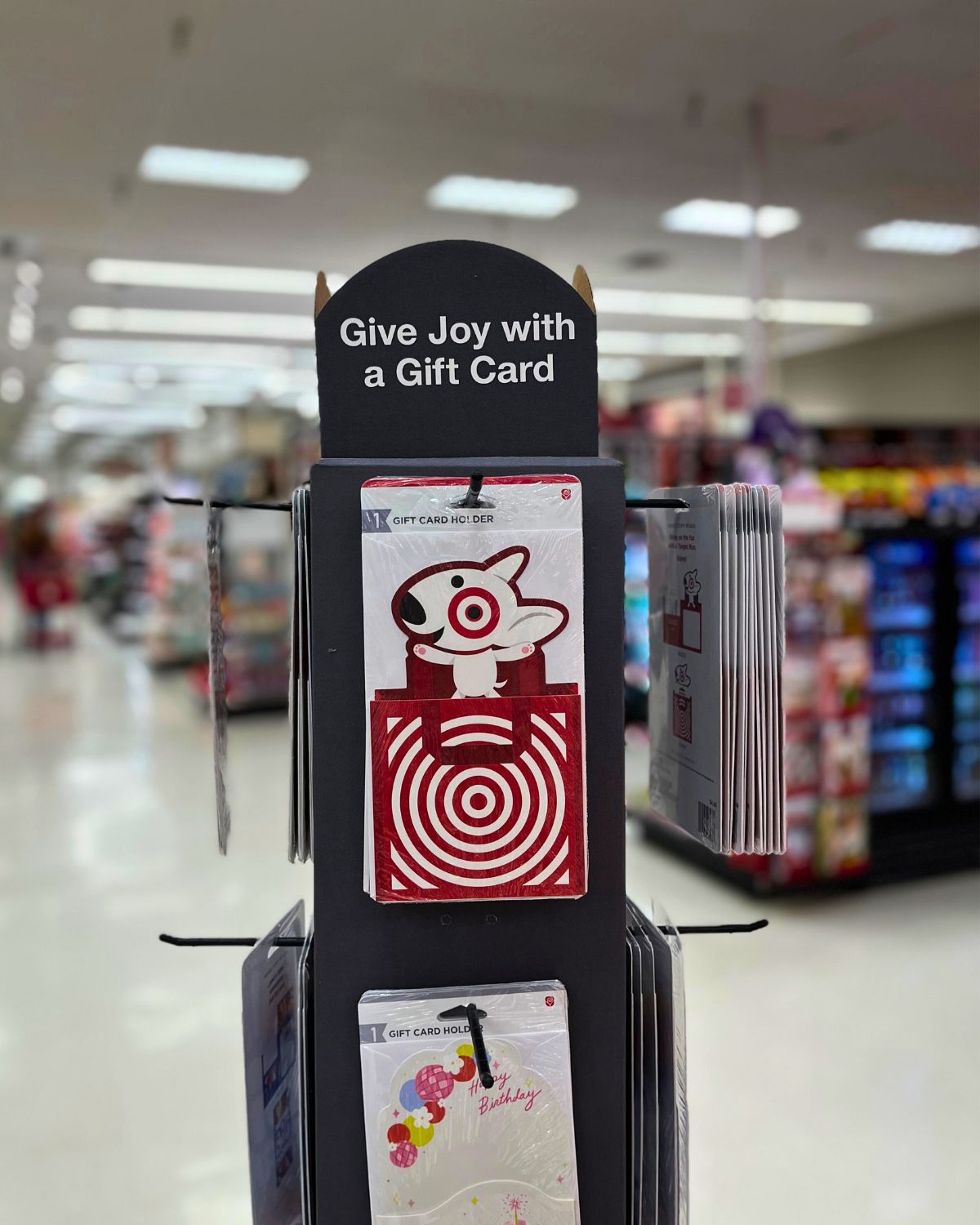 target gift card display.