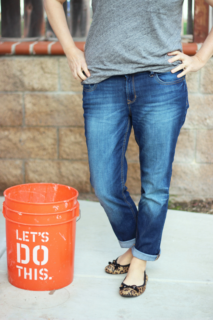 fashion jeans with leopard flats