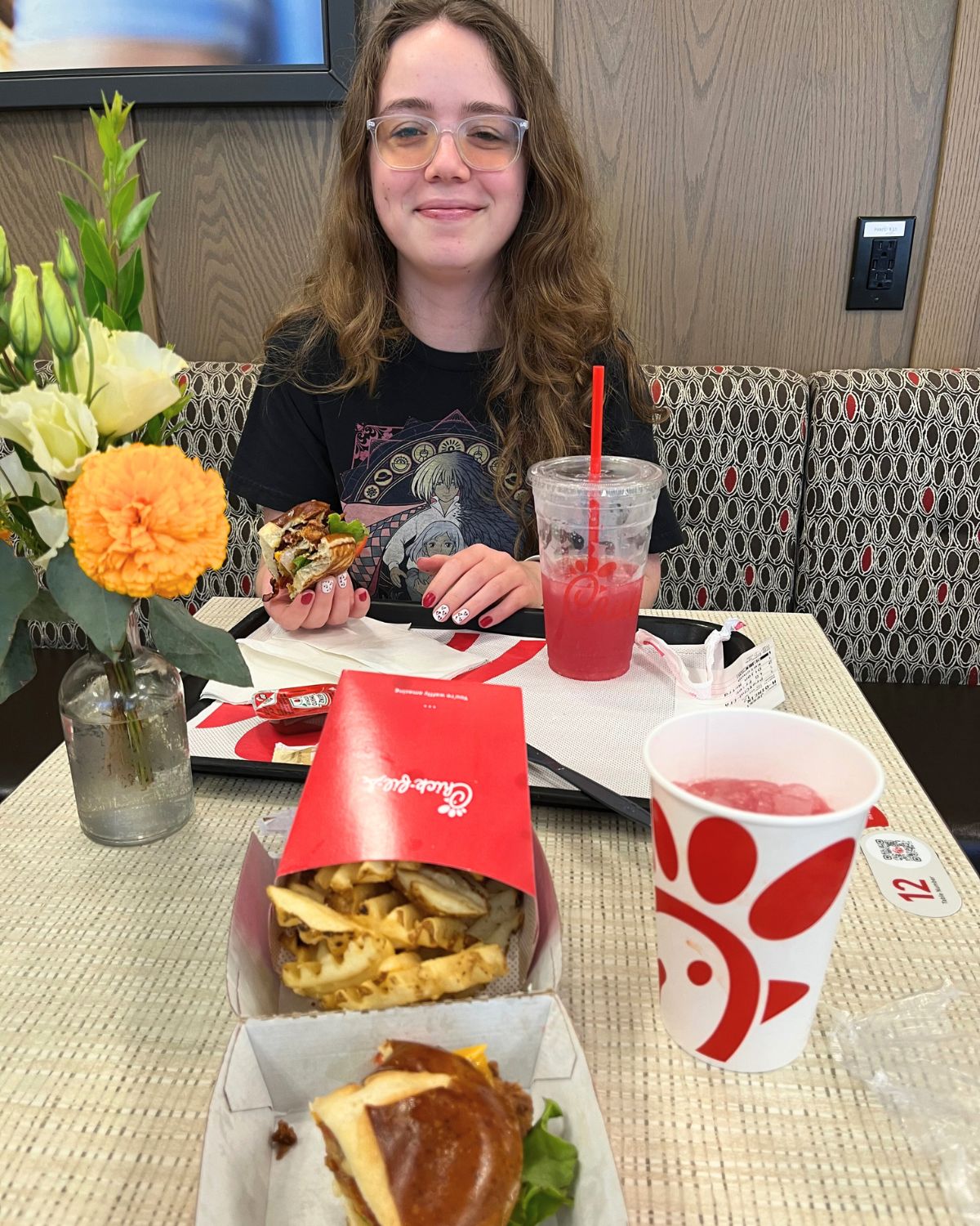 miss 16 and our chick-fil-a pretzel sandwich.