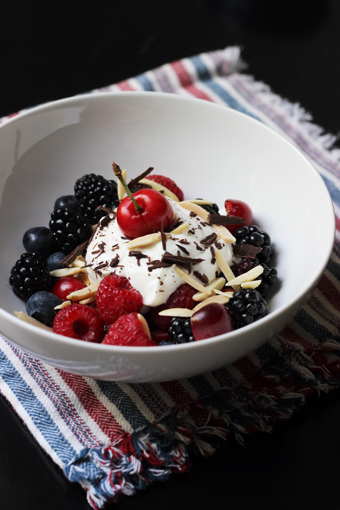 Nutty Berry Parfait with Dark Chocolate