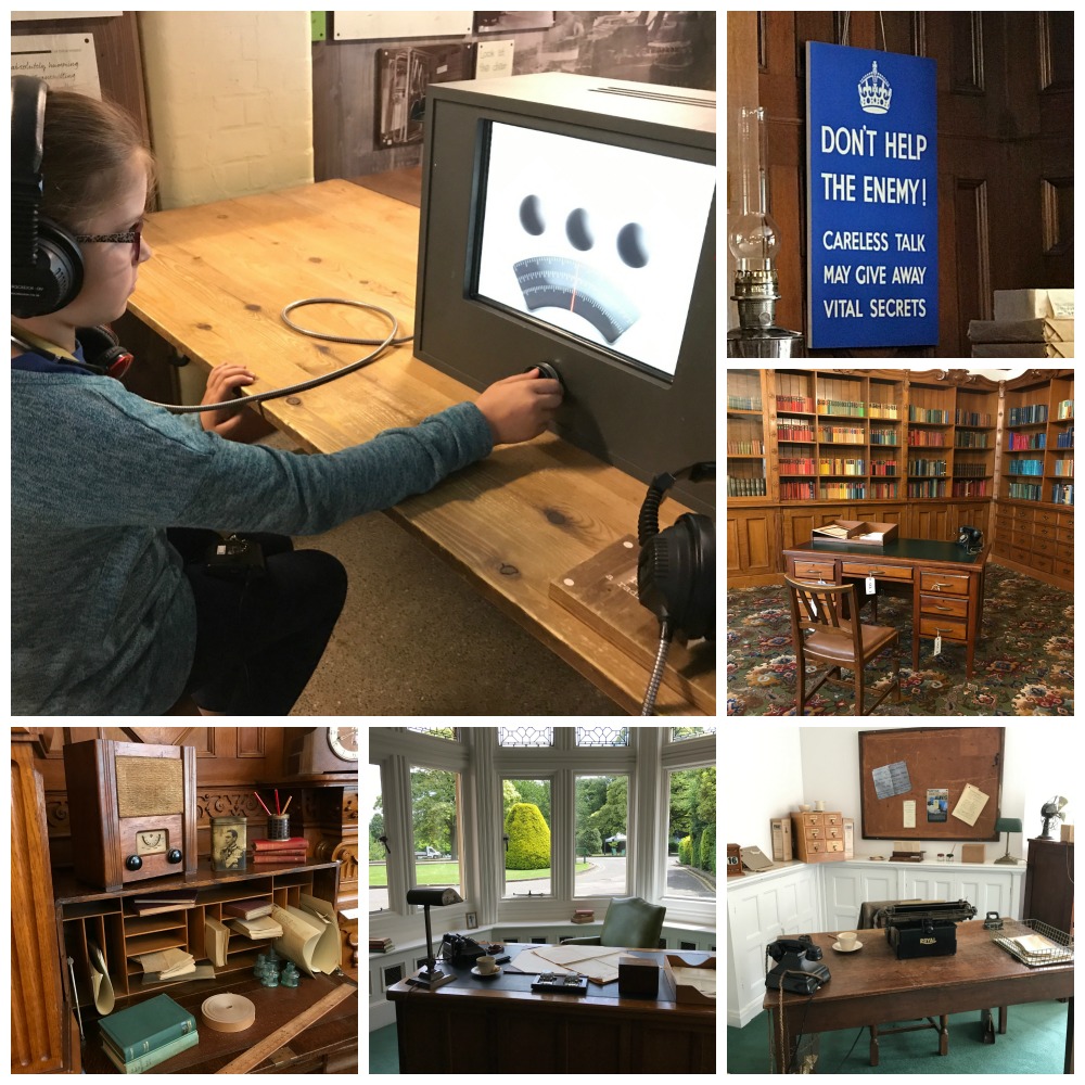 collage of images taken at Bletchley Park museum.