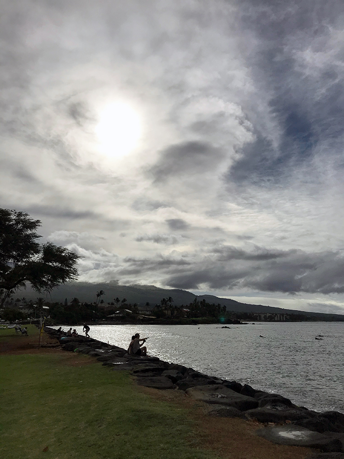 early morning sun on kihei beach