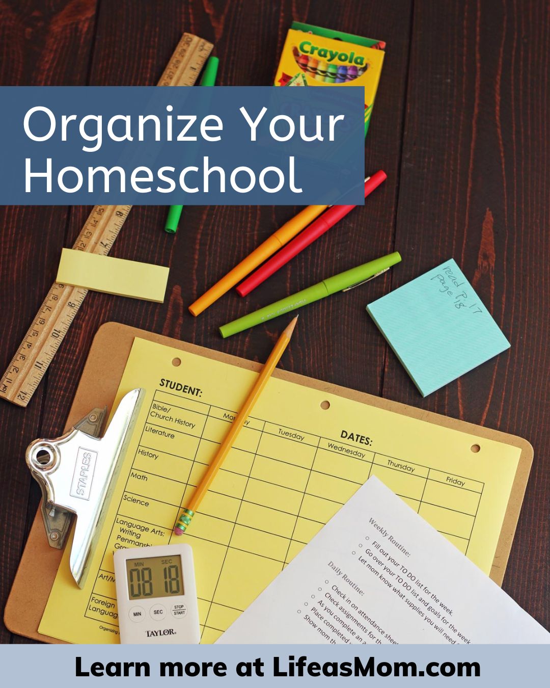 How this Type A Mama Organizes Homeschool Materials for Preschool