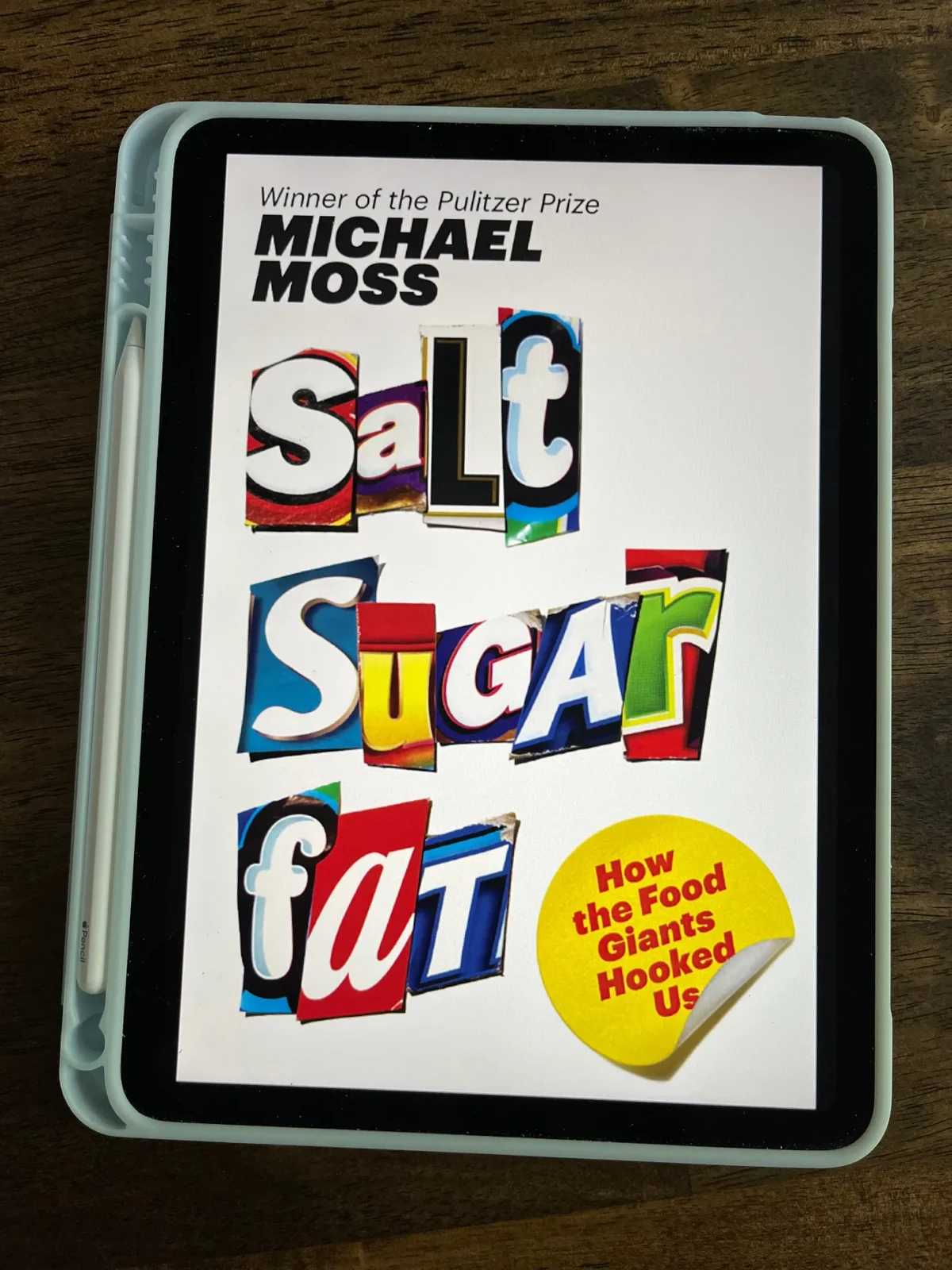 cover image of salt sugar fat on an ipad.