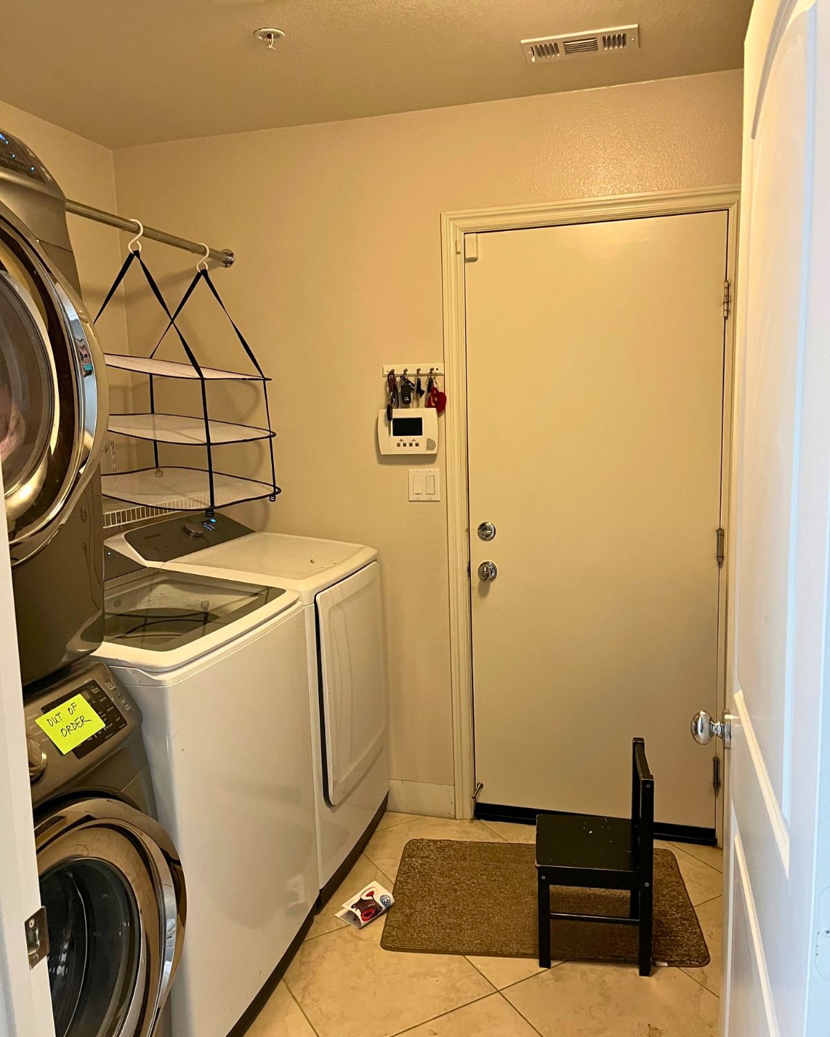 gutted laundry room.