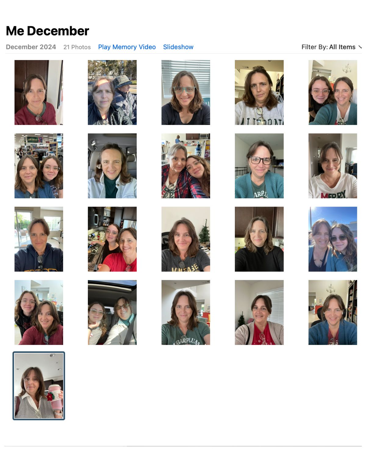 collage of December me pictures.
