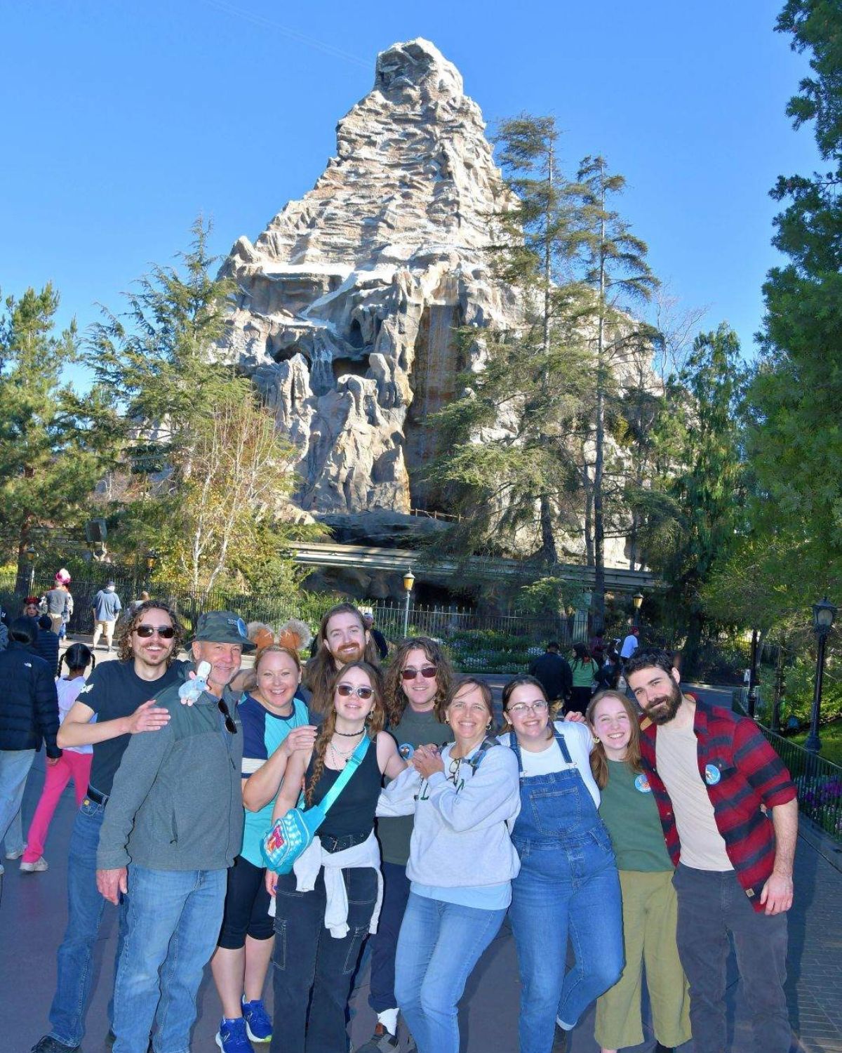 all the FishFam in front of the matterhorn.